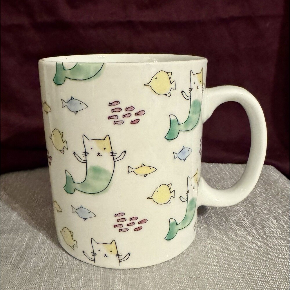 Fringe Studio Cat Mermaid Mug Catfish Purrmaid Mercat 18oz Cute Coffee/Tea Cup